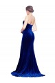Buy Sweep Train Royal Blue Sleeveless Mermaid Low Back Formal Evening Dress