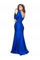 Buy Long Royal Blue Long Sleeves Mermaid V-Back Formal Evening Dress