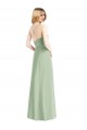 Buy Long Sage Sleeveless A-Line Open Back Evening Dress