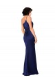 Buy Long Sapphire Sleeveless A-Line Black Tie Evening Dress