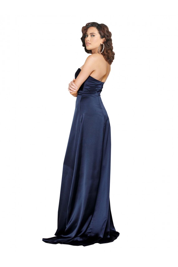 Buy Long Sapphire Sleeveless A-Line Low Back Formal Evening Dress
