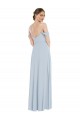 Buy Long Sea Glass Flounce Sleeves A-Line Semi Formal Evening Dress