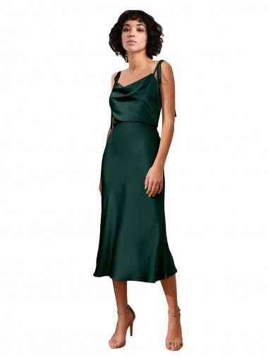 Buy Midi Length Hunter Sleeveless Sheath Black Tie Evening Dress