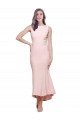 Buy Midi Length Pink Sleeveless Sheath Low Back High Low Evening Dress