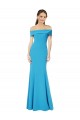 Buy Long Peacock Blue Sleeveless Sheath Formal Evening Dress