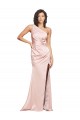 Buy Long Pink Sleeveless Sheath Low Back High Slit Formal Evening Dress