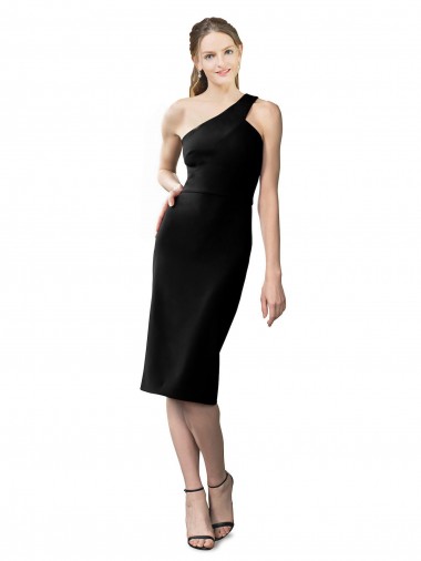 Buy Cocktail Length Black Sleeveless Sheath Formal Evening Dress