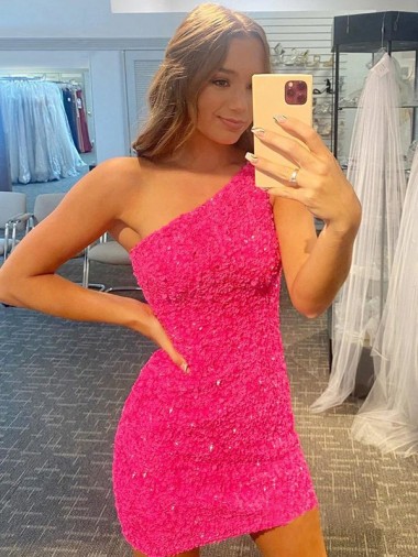 Buy Short Sleeveless Sheath Velvet Sequin Homecoming Dresses