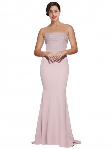 Buy Sweep Train Mauve Sleeveless Sheath Low Back Formal Evening Dress