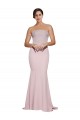 Buy Sweep Train Mauve Sleeveless Sheath Low Back Formal Evening Dress