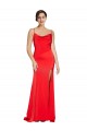Buy Long Red Sleeveless Sheath Low Back Formal Evening Dress