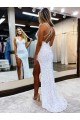 Buy Long Sleeveless Sheath Velvet Sequin Evening Gown
