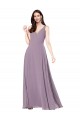 Buy Long Dark Lavender Sleeveless Sheath V-Back Formal Evening Dress