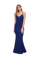 Buy Long Royal Blue Sleeveless Sheath Open Back Formal Evening Dress