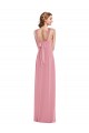 Buy Long Skin Pink Sleeveless A-Line Open Back Semi Formal Evening Dress