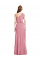 Buy Long Skin Pink Sleeveless A-Line Semi Formal Evening Dress