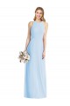 Buy Long Light Sky Blue Sleeveless Trumpet Semi Formal Evening Dress