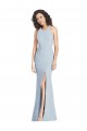 Buy Long Light Sky Blue Sleeveless Trumpet Open Back Evening Gown