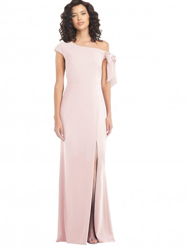Buy Long Pink Cap Sleeves Trumpet Formal Evening Dress