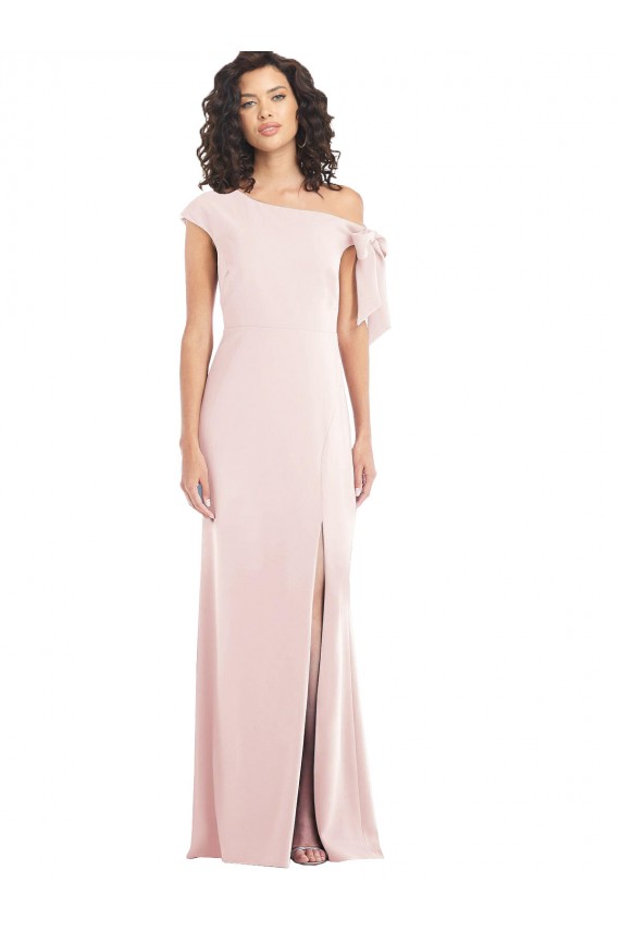 Buy Long Pink Cap Sleeves Trumpet Formal Evening Dress
