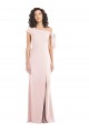 Buy Long Pink Cap Sleeves Trumpet Formal Evening Dress