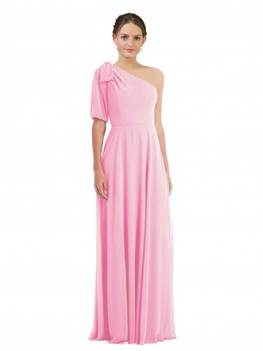 Buy Long Barely Pink Sleeveless Trumpet Semi Formal Evening Dress