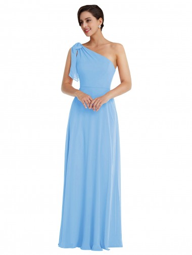 Buy Long Periwinkle Sleeveless Trumpet Semi Formal Evening Dress