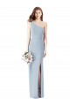 Buy Long Light Sky Blue Sleeveless Trumpet Front Slit Semi Formal Evening Dress