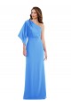 Buy Long Peacock Blue Bell Sleeves Trumpet Semi Formal Evening Dress