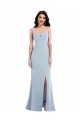 Buy Long Light Sky Blue Sleeveless Trumpet Front Slit Formal Evening Dress