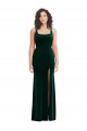 Buy Long Dark Green Sleeveless Trumpet Semi Formal Evening Dress