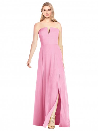 Buy Long Hot Pink Sleeveless Trumpet Semi Formal Evening Dress