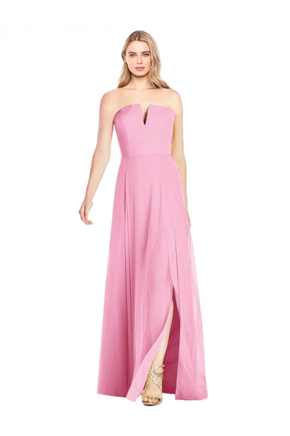 Buy Long Hot Pink Sleeveless Trumpet Semi Formal Evening Dress