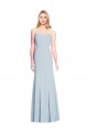 Buy Long Light Sky Blue Sleeveless Trumpet Low Back Formal Dress