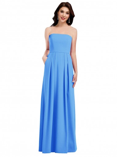 Buy Long Peacock Blue Sleeveless Trumpet Low Back Semi Formal Evening Dress