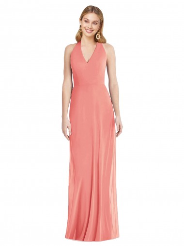 Buy Long Desert Rose Sleeveless Trumpet Formal Evening Dress