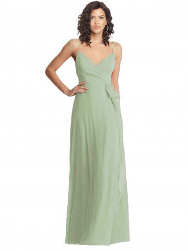 Buy Long Smoke Green Sleeveless Trumpet Formal Evening Dress