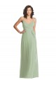 Buy Long Smoke Green Sleeveless Trumpet Formal Evening Dress