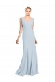 Buy Long Light Sky Blue Sleeveless Trumpet Low Back Evening Gown