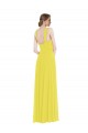 Buy Long Yellow Sleeveless A-Line Semi Formal Evening Dress